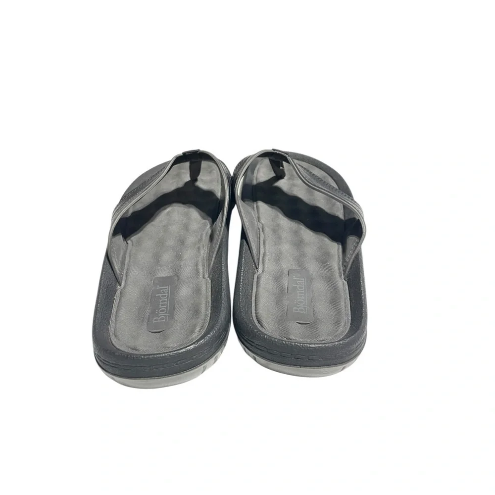 Bjorndal Dunas Men Flip Flop Manmade Black Thong Sandals Shoes Mens Size 13